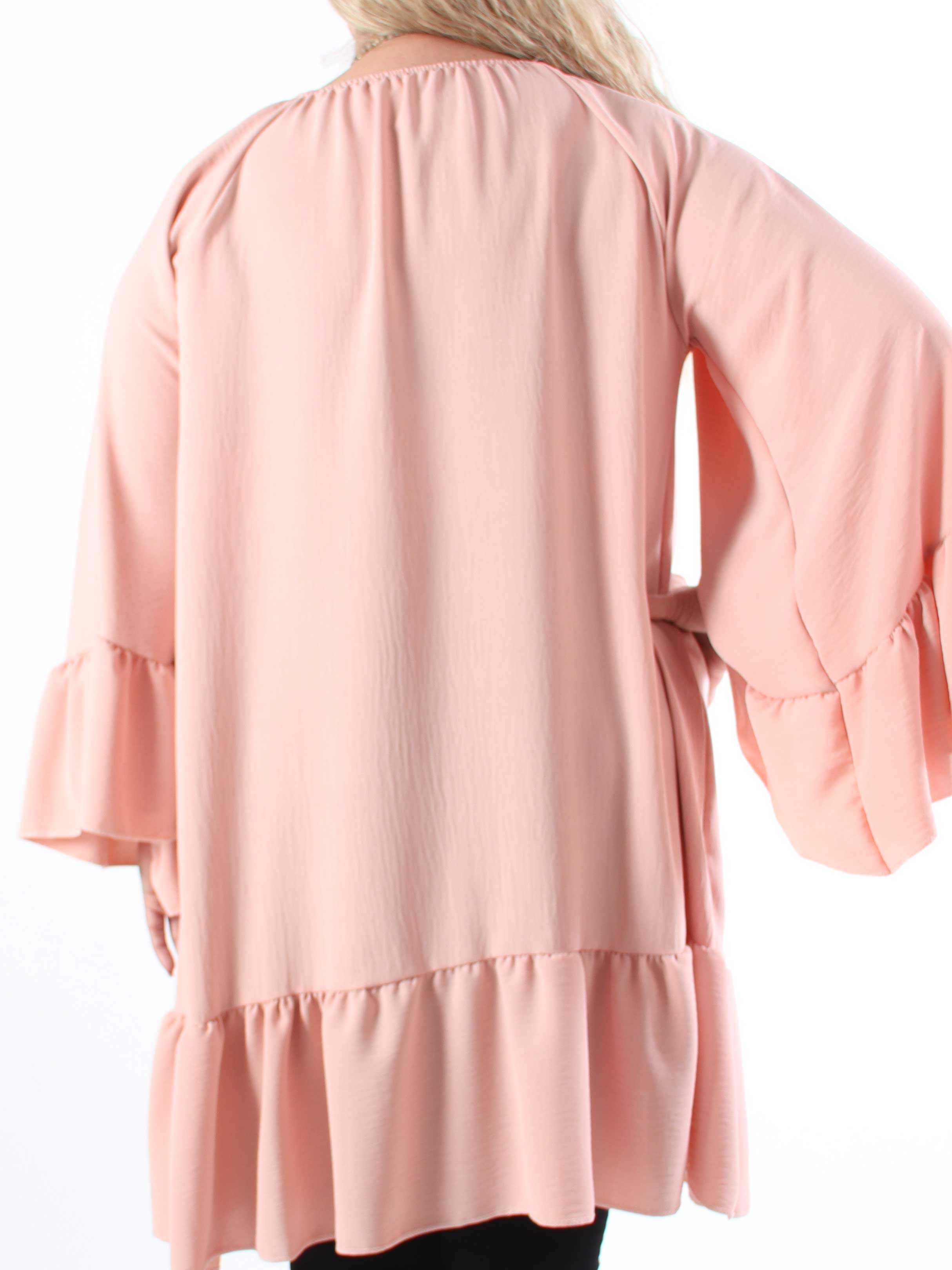 Alicia - Plus size Tunikakjole med elastik udskæring